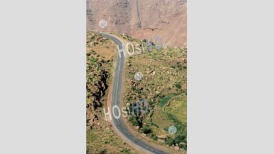 Curved Road From Above - Aerial Photography