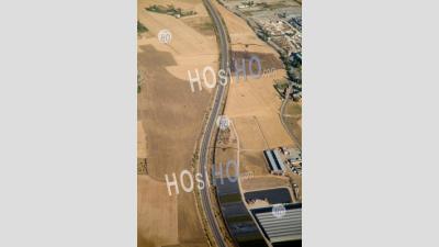 Aerial View Of A Highway Nearby Madrid In Spain - Aerial Photography