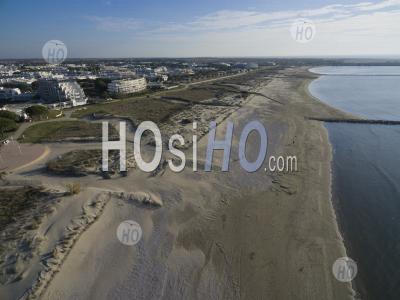 Aerial View Of The Beach In Port-Camargue - Aerial Photography