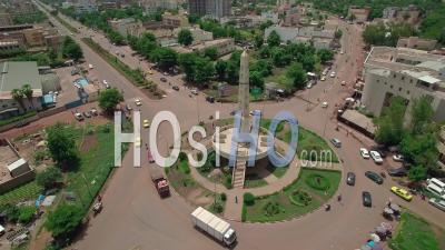 Bougie Roundabout In Bamako, Video Drone Footage