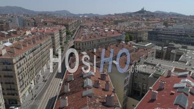 La Joliette, Street Republique, Marseille - Video Drone Footage