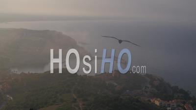 Collioure From Fort-Saint-Elme - Video Drone Footage