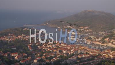 Port-Vendres From Fort-Saint-Elme - Video Drone Footage