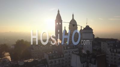 Montmartre At Sunrise - Video Drone Footage - Video Drone Footage