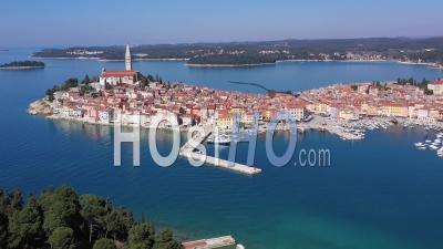 Rovinj Old Town - Video Drone Footage