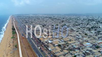 High On Bassam Shore Highway - Video Drone Footage