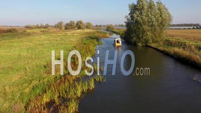 River Great Ouse, Cambridgeshire Filmed By Video Drone Footage
