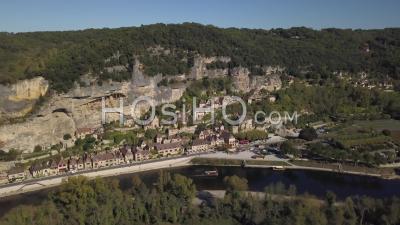 La Roque Gageac, One Of The Most Beautiful Villages Of France, Video Drone Footage