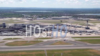 London Heathrow Airport, London, Filmed By Helicopter