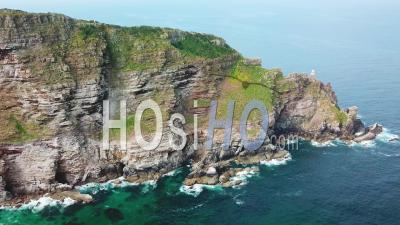 Aerial View Of The Cape Of Hope And Cape Point Where Indian And Atlantic Oceans Meet At The Southern Tip Of South Africa - Vidéo Drone