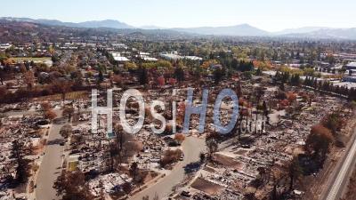 Shocking Aerial View The Devastation From The 2017 Santa Rosa Tubbs Fire Disaster Which Destroyed Whole Neighborhoods - Video Drone Footage