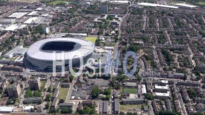 Stade De Football De Tottenham, Londres, Filmé Par Hélicoptère