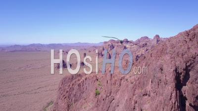 Aerial View Over The Barren And High Peaks Of The Sonoran Desert In Arizona - Video Drone Footage