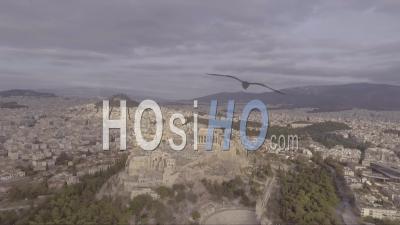 Aerial View Over The Parthenon In Athens, Greece - Video Drone Footage