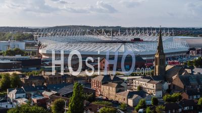 Aerial View Of Sunderland, Stadium Of Light, United Kingdom - Video Drone Footage