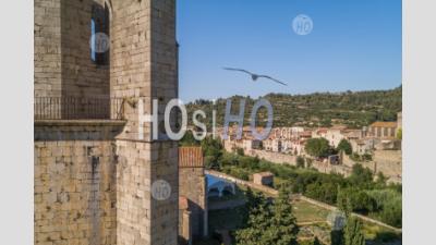 Abbaye De Lagrasse Aude - Drone Point Of View - Photographie Aérienne