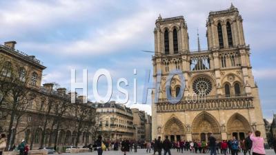 France, Paris, Unesco World Heritage Site, Cathedral Notre-Dame De Paris