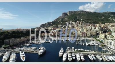 Vue Aérienne Du Port De Monaco - Vidéo Drone