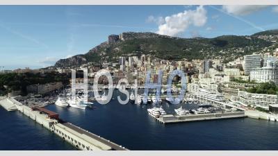 Aerial View Of Monaco Port - Video Drone Footage