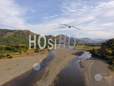 River Landscape With Tropical Mountain, Philippines, Drone View - Photographie Aérienne