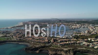 Aerial View Of The Cap D'agde, Filmed By Drone In Summer