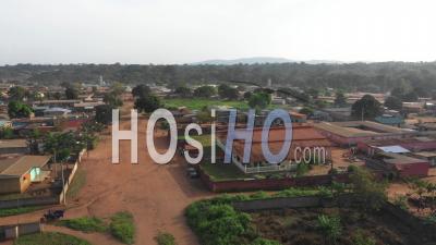 Tabagne Village, African Savanna, Ivory Coast - Video Drone Footage