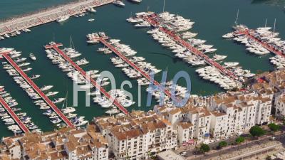 Aerial View Of Puerto Banus Marina On Western Edge Of Marbella