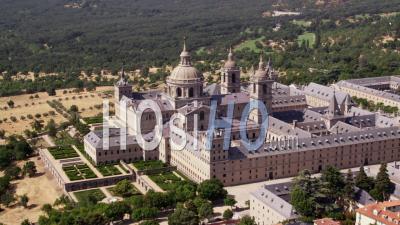 Aerial View Of El Escorial Palace Near Madrid