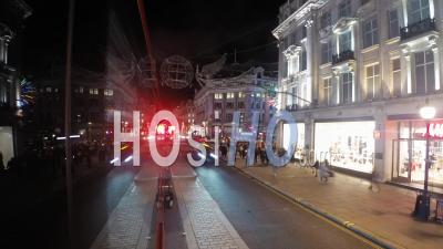 Hyper Lapse D'un Bus à Impériale De Nuit à Londres