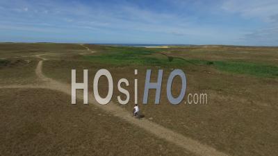 Dunes And Beach Of Pointe De Porh-Lineneu - Video Drone Footage