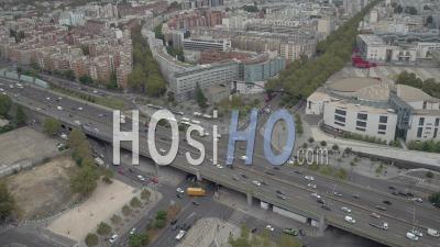 Porte De Pantin And The Parisian Ring Road - Video Drone Footage