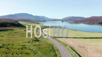 Aerial View Over Kyle Of Durness And In Scotland - Video Drone Footage