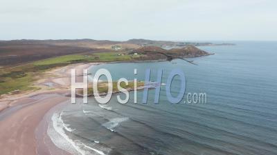 Scenic Sandy Beach Dans Le Nord De L'Écosse - Vidéo Drone
