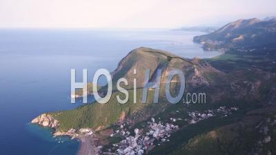 Montenegro Coastline. Morning Aerial View - Video Drone Footage