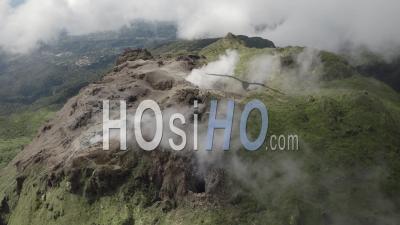 Grande Soufriere Volcano, Guadeloupe - Video Drone Footage