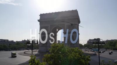 L'arc De Triomphe à Paris Vidéo Drone