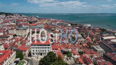 Skyline De Lisbonne, Pombaline Downtown, Lisbonne, Lisbonne, Portugal - Vidéo Drone