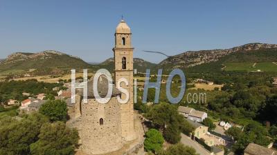Church Of Saint Martin In Patrimonio - Video Drone Footage