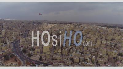 2019 - Aerial Video Over The Old City Of Amman, Jordan On A Stormy Day - Video Drone Footage
