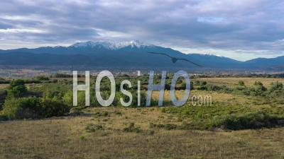 Mount Canigou From Millas - Video Drone Footage