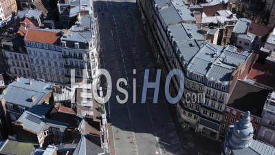 Lille Empty City During Covid-19 Global Lockdown - Video Drone Footage