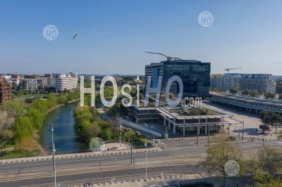 The City Hall Of Montpellier, During Covid-19 - Aerial Photography