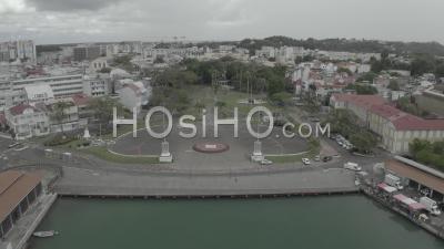 Place De La Victoire La Place Principale De Pointe A Pitre Pendant Covid19, Guadeloupe - Vidéo Par Drone