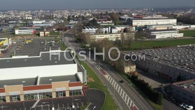 Limoges Industrial Zone During Covid-19 Outbreak - Video Drone Footage