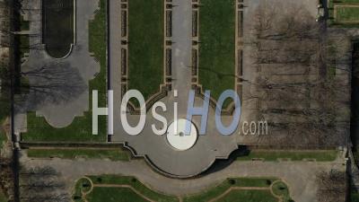 Limoges Museum Of Fine Arts Park, During Covid-19 Confinement - Video Drone Footage