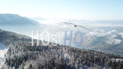 L'hiver Sur Le Col De L'épine Vue Par Drone