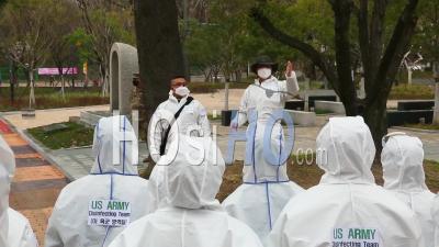 2020 - South Korea Takes Aggressive Action Against The Coronavirus Covid-19 Virus Pandemic Outbreak With U.S. Army Collaboration.