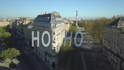 Aerial View Of Bordeaux City, Unesco, The Golden Triangle, Place De La Comedie, Grand Theater - Video Drone Footage