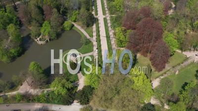 Empty City Of Strasbourg During Lockdown Due To Covid-19 - Orangerie Parc - European Council - Video Drone Footage