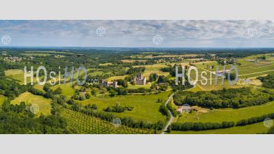 Aerial View Roquetaillade Castle - Aerial Photography